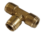 1/2 Hose x 1/2 Hose - Tee - Brass Push Fit Brake 1/2 -