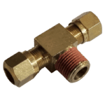 3/8 Hose x 3/8 NPTF Male - Tee - Compression Fitting 3/8 -