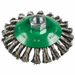 Wire Brush Stainless Steel Bevel Brush 100mm M14 x 2.0 Twit Knot 0.5mm  - Klingspor