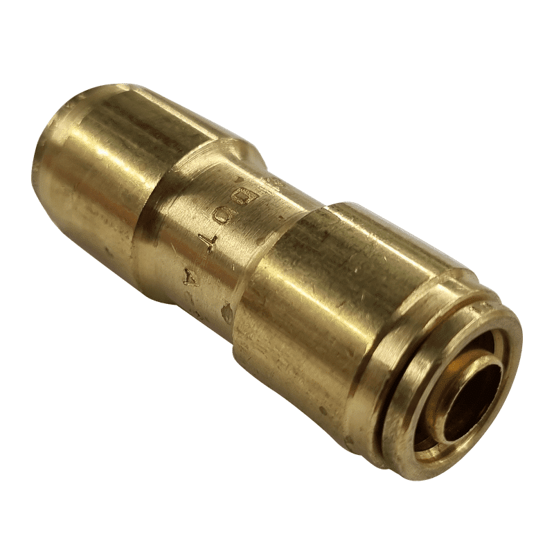 10mm Hose x 10mm Hose - Joiner - Brass Push Fit Brake - 10mm Hose x 10mm Hose - Joiner - Brass Push Fit Brake 10mm -