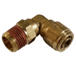 12mm Hose x 3/8 NPTF Male - Male 90Deg Elbow Swivel - Brass Push Fit Brake - Image 2
