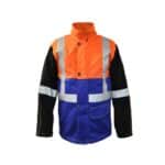Arcguard Hi-vis Fire Retardant Welding Jacket with leather sleeves - Image 7