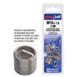 8 x 1.25mm x 1.0D MC Wire Thread Inserts - 10Pk Clam
